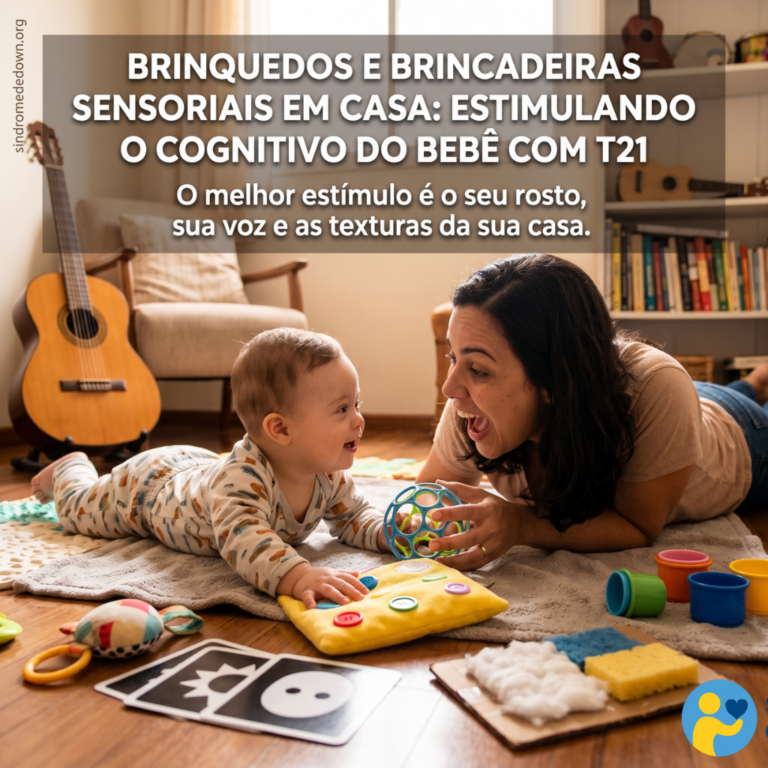 Brinquedos e Brincadeiras Sensoriais: Como estimular o cérebro do bebê com T21 em casa
